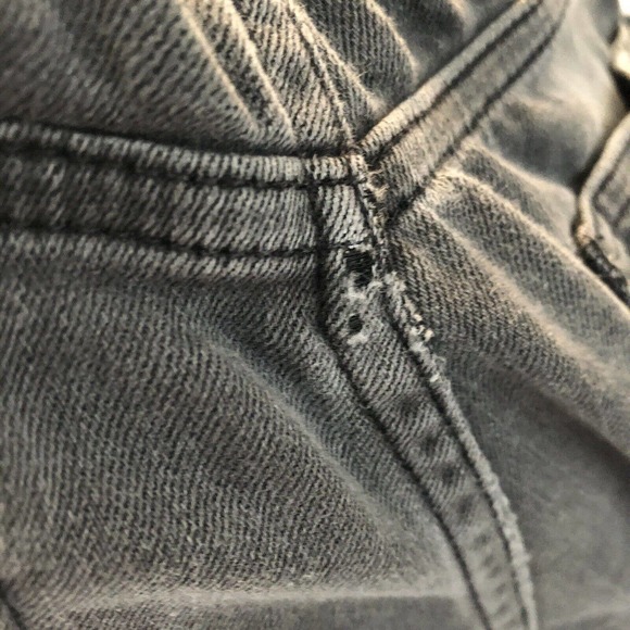 Express Jeans Super Skinny Fit Mens 32x32 (ACTUAL 32x30) Faded Black Distressed - Picture 14 of 16